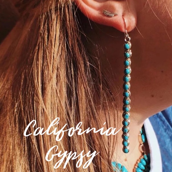 CALIFORNIA GYPSY Jewelry - Turquoise boho gypsy drop earrings